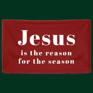 Banderoles Jésus est la raison de la saison de Noël rouge