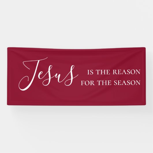 Banderoles Jésus est la raison de la saison Noël rouge (Horizontal)