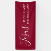 Banderoles Jésus est la raison de la saison Noël rouge (Vertical)