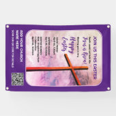 Banderoles JÉSUS EST REMENÉ Pâques chrétiennes (Horizontal)