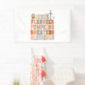 Banderoles Jesus Flannels Chandails Citrouille Bénédiction (En situation)