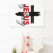 Banderoles JESUS Is King Statement of Faith Artwork (Insitu)