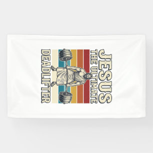 Banderoles Jésus Le Levreur De Poids Ultime Design Vectoriel