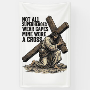 Banderoles Jésus portant la Croix Vintage Chrétien