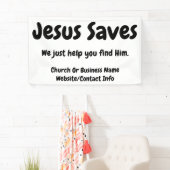 Banderoles Jésus Saves - Nous Vous Aidons À Le Trouver (En situation)