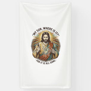 Banderoles Jésus Verre à Bière Vide Cassé Barman Boisson Humo