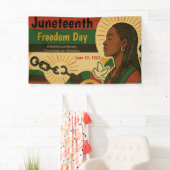 Banderoles Jeu 10ème Fête de l'Émancipation de la Journée de  (En situation)