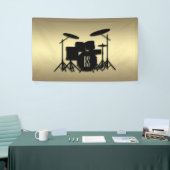 Banderoles Jeu de tambour monogramme or (Salon professionnel)