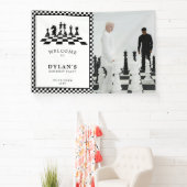 Banderoles Jeu d'échecs Nuit d'anniversaire Affiche de bienve (Insitu)