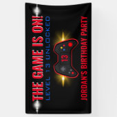 Banderoles Jeu vidéo Anniversaire (Vertical)