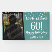 Banderoles Jeune fille qui a 60 ans à Confetti (Horizontal)