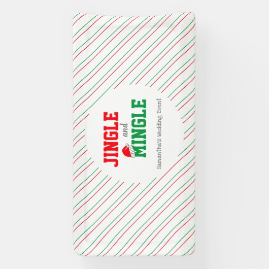 Banderoles Jingle et Mingle Noël Mariage événement (Verticale)