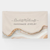 Banderoles Joaillier Designer Parties scintillant or rose Por (Horizontal)