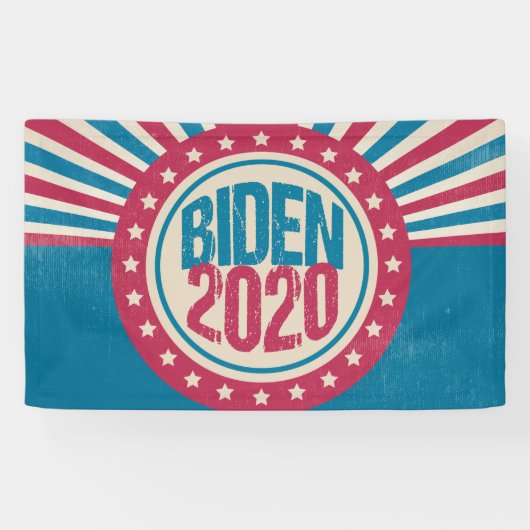 Banderoles Joe Biden 2020 Rétro Politique (Horizontal)
