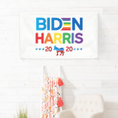 Banderoles Joe Biden Kamala Harris Gay pride Rainbow 2020 (En situation)