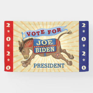 Banderoles Joe Biden pour le président 2020 Démocrate Donkey