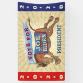 Banderoles Joe Biden pour le président 2020 Démocrate Donkey (Vertical)
