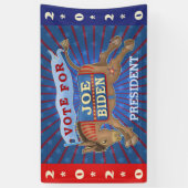 Banderoles Joe Biden pour le président 2020 Démocrate Donkey (Vertical)