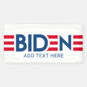 Banderoles Joe Biden - rayures rouges modernes et nom bleu Ba (Horizontal)