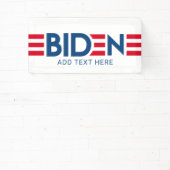 Banderoles Joe Biden - rayures rouges modernes et nom bleu Ba (Insitu)