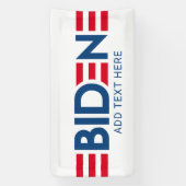 Banderoles Joe Biden - rayures rouges modernes et nom bleu Ba (Verticale)