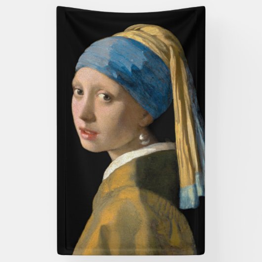 Banderoles Johannes Vermeer - Fille avec une oreille perle (Vertical)