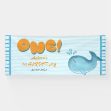 Joli bébé baleine bleue 1er anniversaire