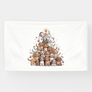 Banderoles Joli chien d'arbre de Noël de Noël