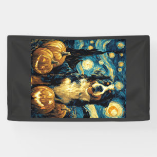 Banderoles Joli chien de montagne bernois Halloween Jack O La