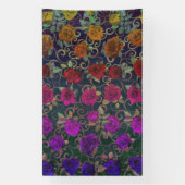 Banderoles Joli Damask Roses Arc-En-Ciel Avec Fils (Verticale)