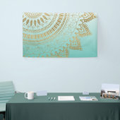 Banderoles Joli dessin de mandala tribal dessiné à la main (Salon professionnel)