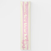 Banderoles Joli en Baby shower rose, (Vertical)