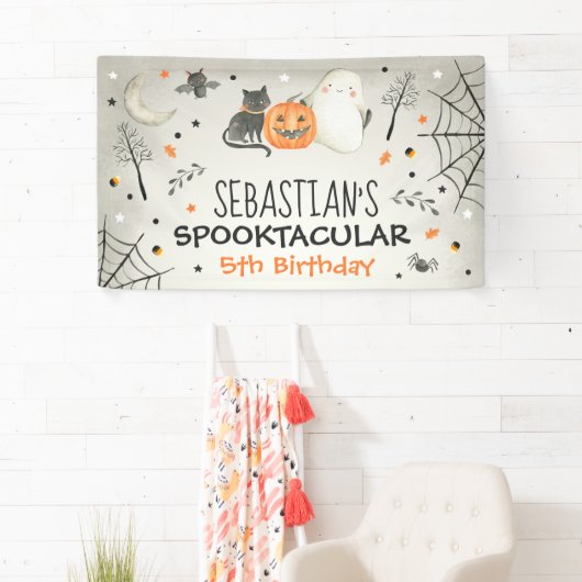 Banderoles Joli Halloween Ghost Spooktacular Anniversaire Déc (En situation)