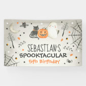 Banderoles Joli Halloween Ghost Spooktacular Anniversaire Déc (Horizontal)