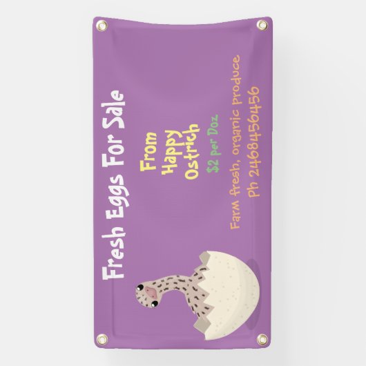 Banderoles Joli joli joli tableau d'autruche oeufs en vente (Verticale)