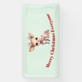 Banderoles Joli renne de Noël avec cadeaux de vacances (Verticale)