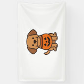 Banderoles Joli T-shirt classique avec un chien en caricature (Vertical)