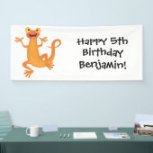 Banderoles Joli triton orangé joyeux (Salon professionnel)