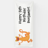 Banderoles Joli triton orangé joyeux (Vertical)