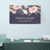 Banderoles Jolie aquarelle Floral Blush et Navy (Salon professionnel)