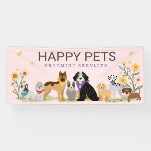 Banderoles Jolie Famille D'Animaux De Compagnie, Grooming Pin