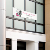 Banderoles Jolie fille avec cheveux ondulés Marque de coiffur (Bâtiment extérieur)