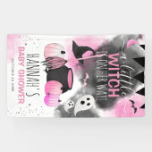 Banderoles Jolie Halloween filles Baby shower rose (Horizontal)