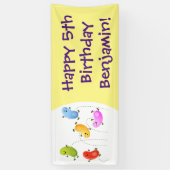 Banderoles Jolie jellybeans bondissant dessin animé (Vertical)