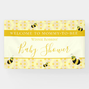 Banderoles Jolie maman jaune à Baby shower d'abeille Bienvenu