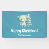 Banderoles Jolie Ours et Noël (Horizontal)