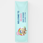 Banderoles Jolie parcelle en parfum avec soleil et arc en cie (Vertical)