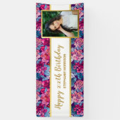 Banderoles Jolies Fleurs, N'Importe Quel Âge, Photo Personnal (Vertical)