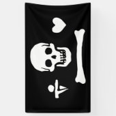 Banderoles Jolly roger du drapeau de Stede Bonnet Pirate (Vertical)
