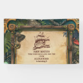 Banderoles Jolly roger Pirate fête d'anniversaire (Horizontal)